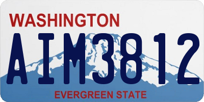 WA license plate AIM3812
