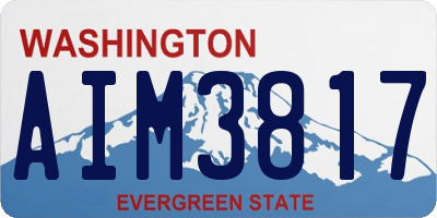 WA license plate AIM3817