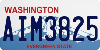 WA license plate AIM3825