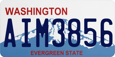 WA license plate AIM3856