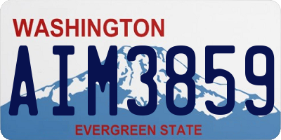 WA license plate AIM3859