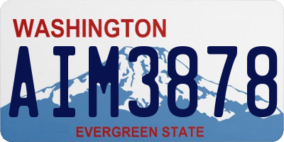WA license plate AIM3878