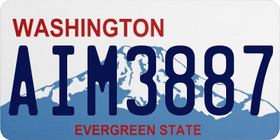 WA license plate AIM3887