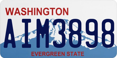 WA license plate AIM3898