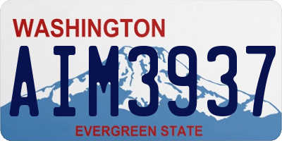 WA license plate AIM3937