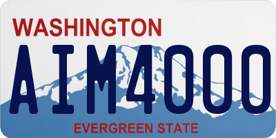 WA license plate AIM4000