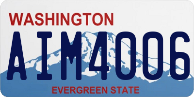 WA license plate AIM4006