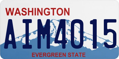 WA license plate AIM4015