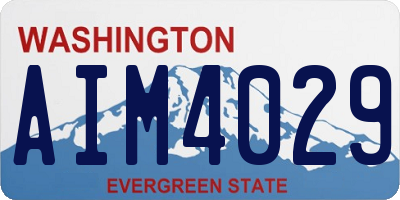 WA license plate AIM4029