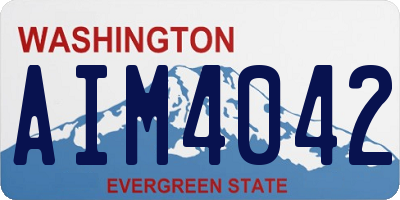 WA license plate AIM4042