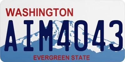 WA license plate AIM4043