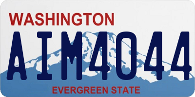 WA license plate AIM4044