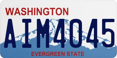 WA license plate AIM4045