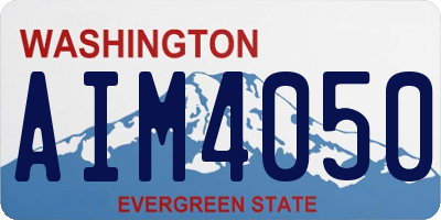 WA license plate AIM4050
