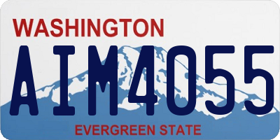 WA license plate AIM4055