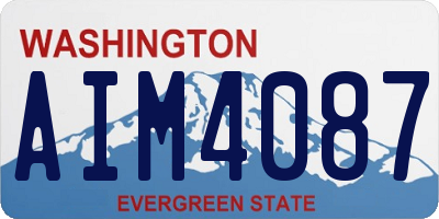 WA license plate AIM4087