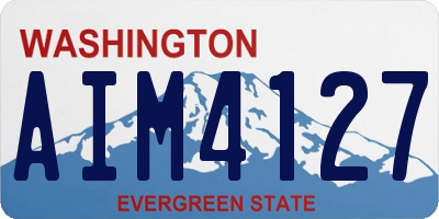 WA license plate AIM4127