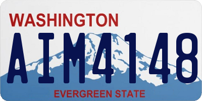 WA license plate AIM4148