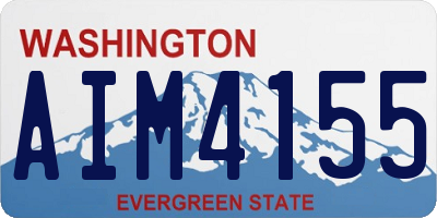 WA license plate AIM4155