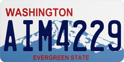 WA license plate AIM4229
