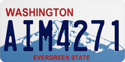 WA license plate AIM4271