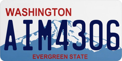 WA license plate AIM4306