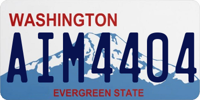 WA license plate AIM4404