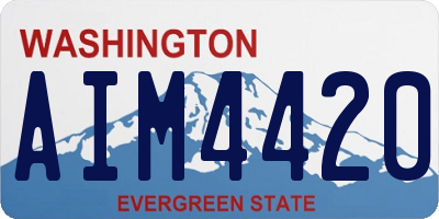 WA license plate AIM4420