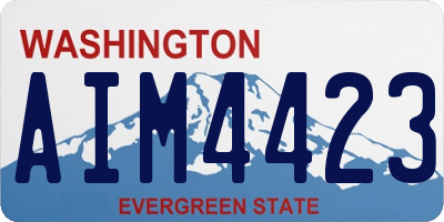 WA license plate AIM4423