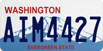 WA license plate AIM4427