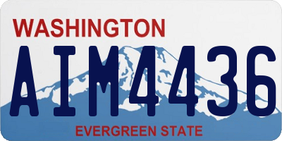 WA license plate AIM4436