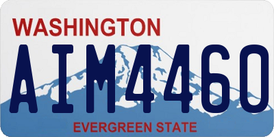 WA license plate AIM4460