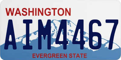 WA license plate AIM4467