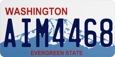 WA license plate AIM4468