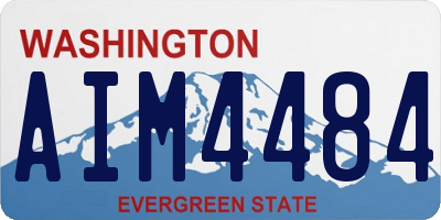 WA license plate AIM4484
