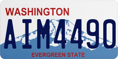 WA license plate AIM4490