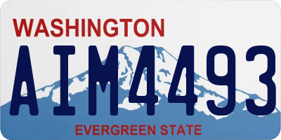WA license plate AIM4493