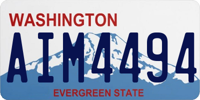 WA license plate AIM4494