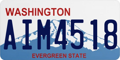 WA license plate AIM4518
