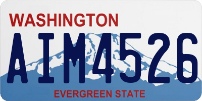 WA license plate AIM4526