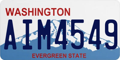 WA license plate AIM4549