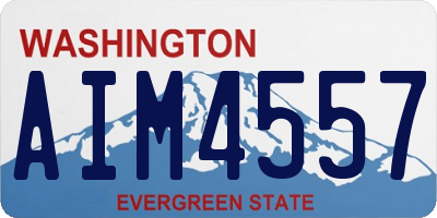 WA license plate AIM4557