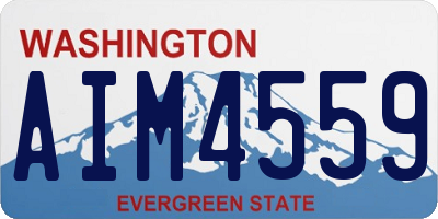 WA license plate AIM4559