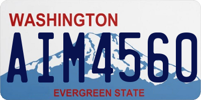 WA license plate AIM4560