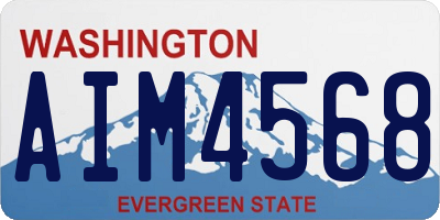 WA license plate AIM4568