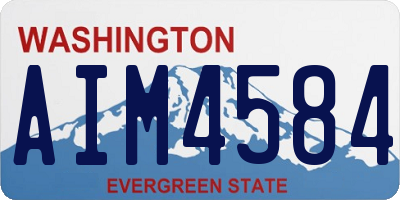 WA license plate AIM4584