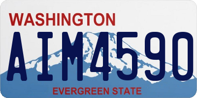 WA license plate AIM4590
