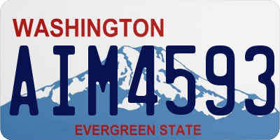 WA license plate AIM4593