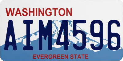 WA license plate AIM4596