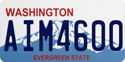 WA license plate AIM4600